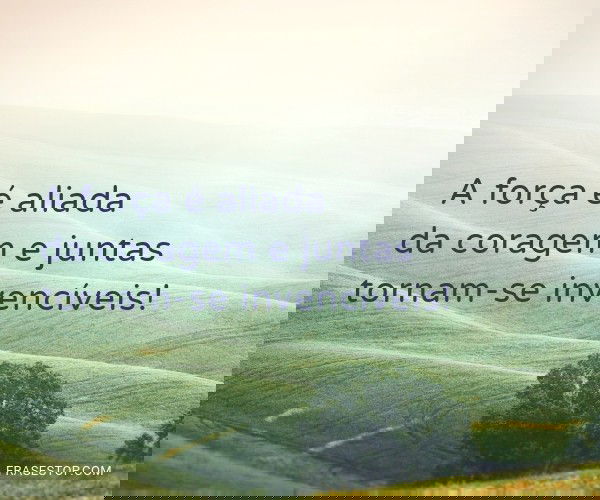 A força é aliada da...