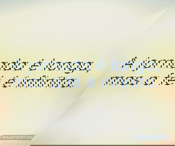 A jornada é longa, mas a...