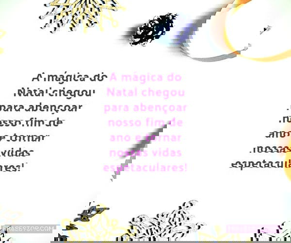 A mágica do Natal chegou...