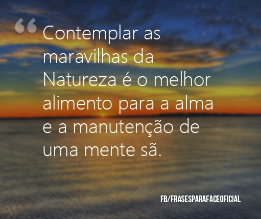 Contemplar as maravilhas da Natureza é o melhor... - FrasesTop