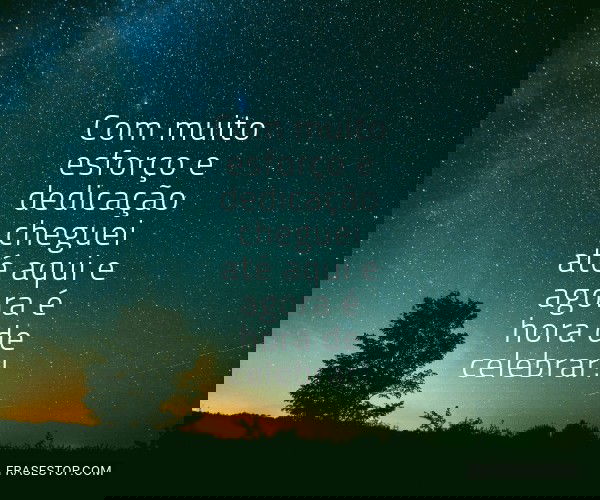 Com muito esforço e...