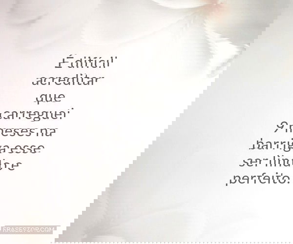 É difícil acreditar que...