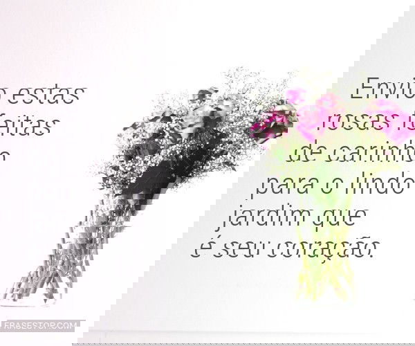 Envio estas rosas feitas...