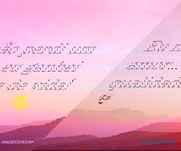 Eu não perdi um amor…...