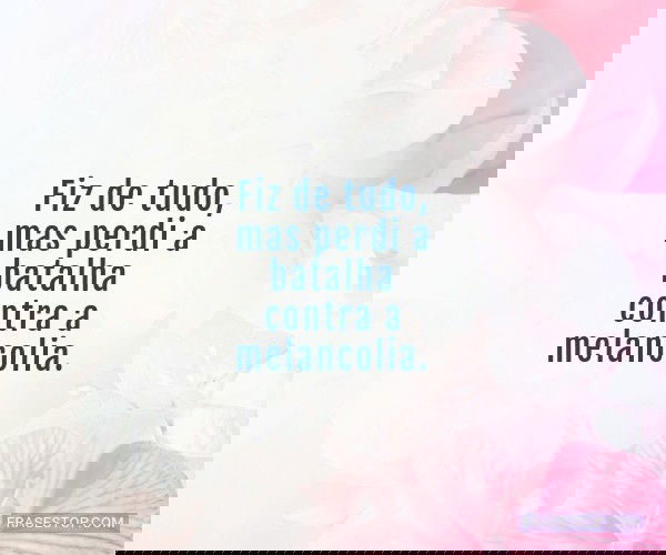 Fiz de tudo, mas perdi a...