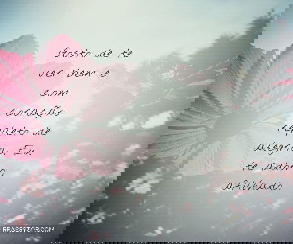 Gosto de te ver bem e com...