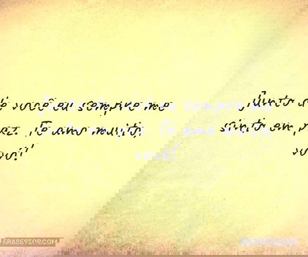 Junto de você eu sempre...