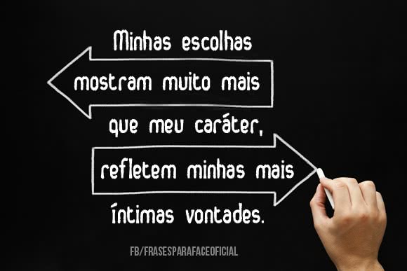 Minhas escolhas mostram...