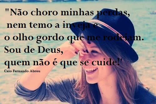 Não choro minhas perdas,...