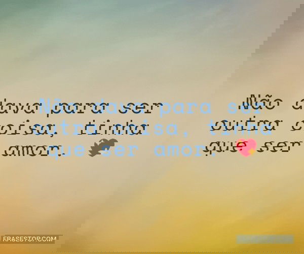 Não dava para ser outra...