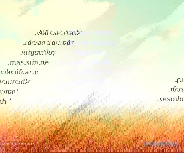 Não se trata de ser ou...