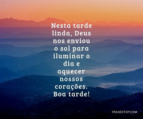 Nesta tarde linda, Deus...