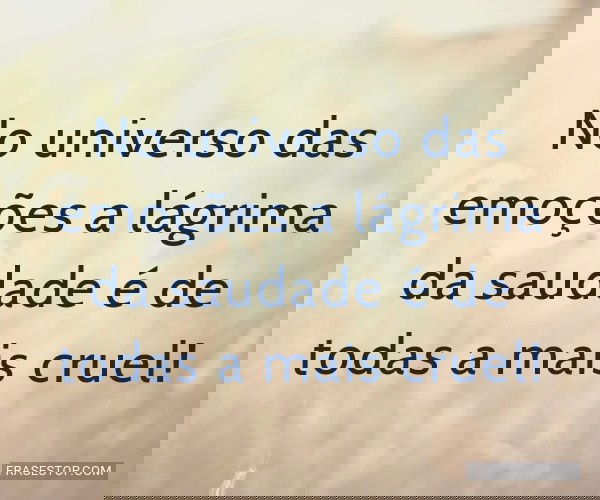 No universo das emoções...