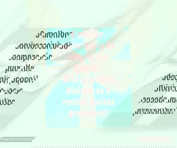 O melhor aniversário de...