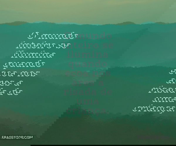 O mundo inteiro se...