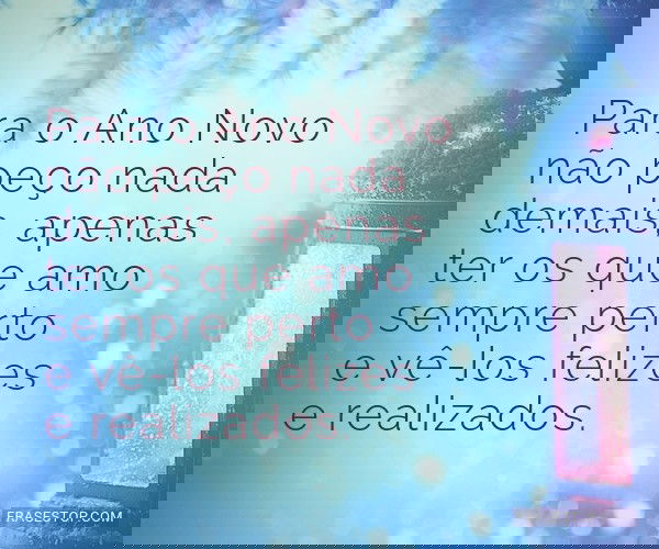 Para o Ano Novo não...