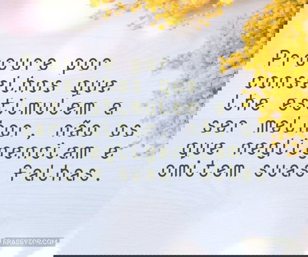 Procure por conselhos que...