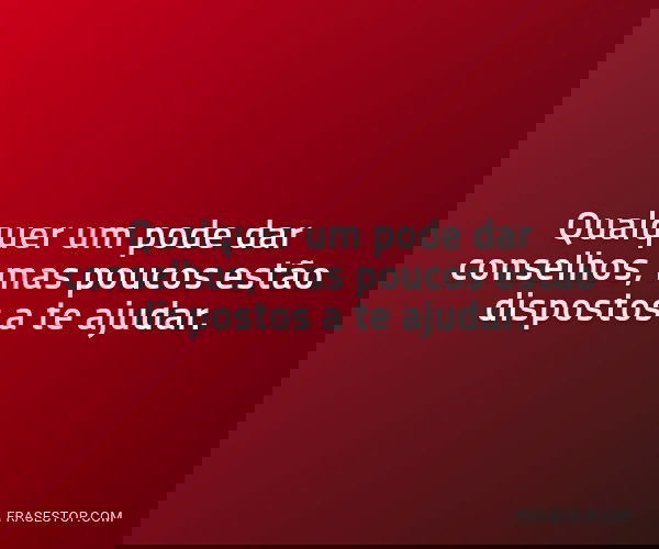 Qualquer um pode dar...