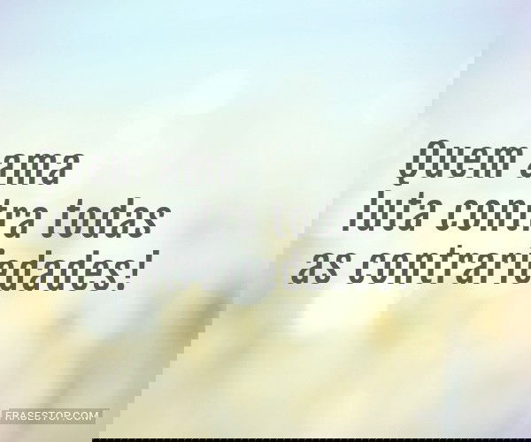 Quem ama luta contra...