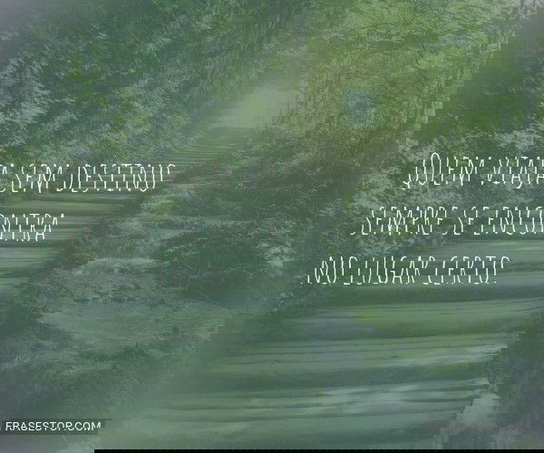 Quem viaja sem destino...