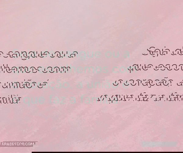 Seja de sangue ou a que...