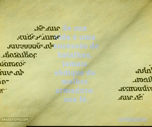 Se sua vida é uma...