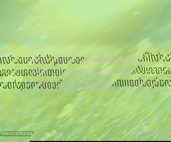 Sinto tanto sua falta que...