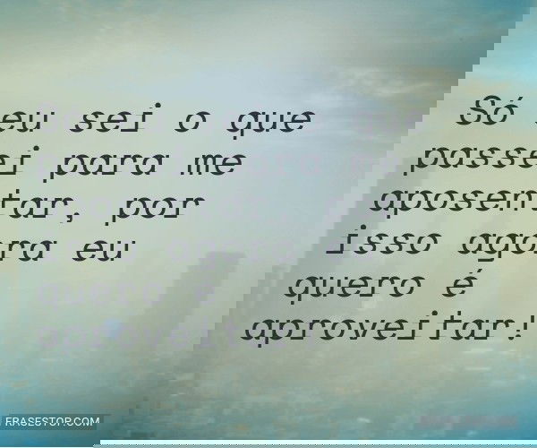 Só eu sei o que passei...