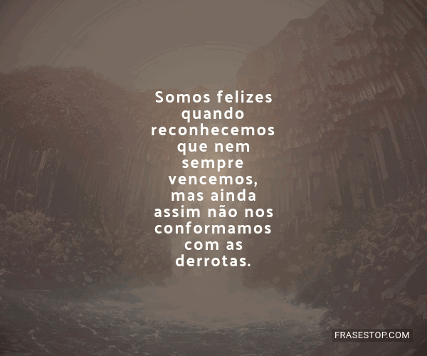 Somos Felizes Quando Reconhecemos Que Nem Sempre Frasestop