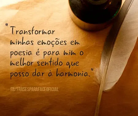 Transformar minhas emoções em poesia é para mim... - FrasesTop