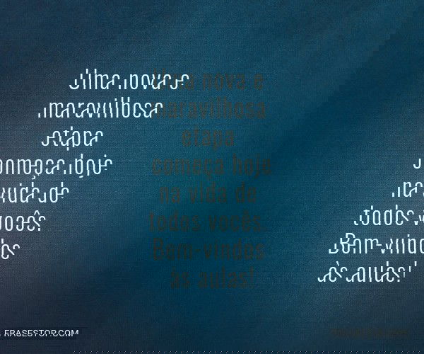 Uma nova e maravilhosa...