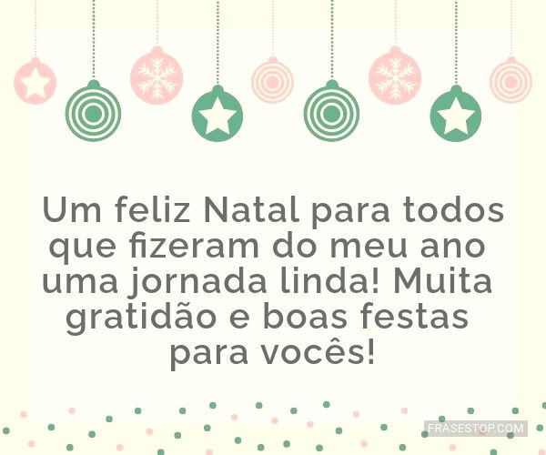 Um feliz Natal para todos...