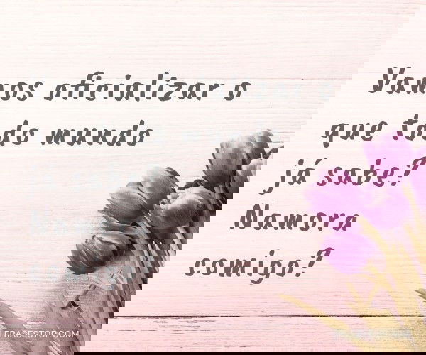 Vamos oficializar o que...